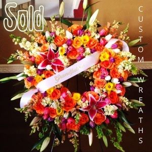 GORGEOUS CUSTOM SPRING TIME MEMORIAL WREATH